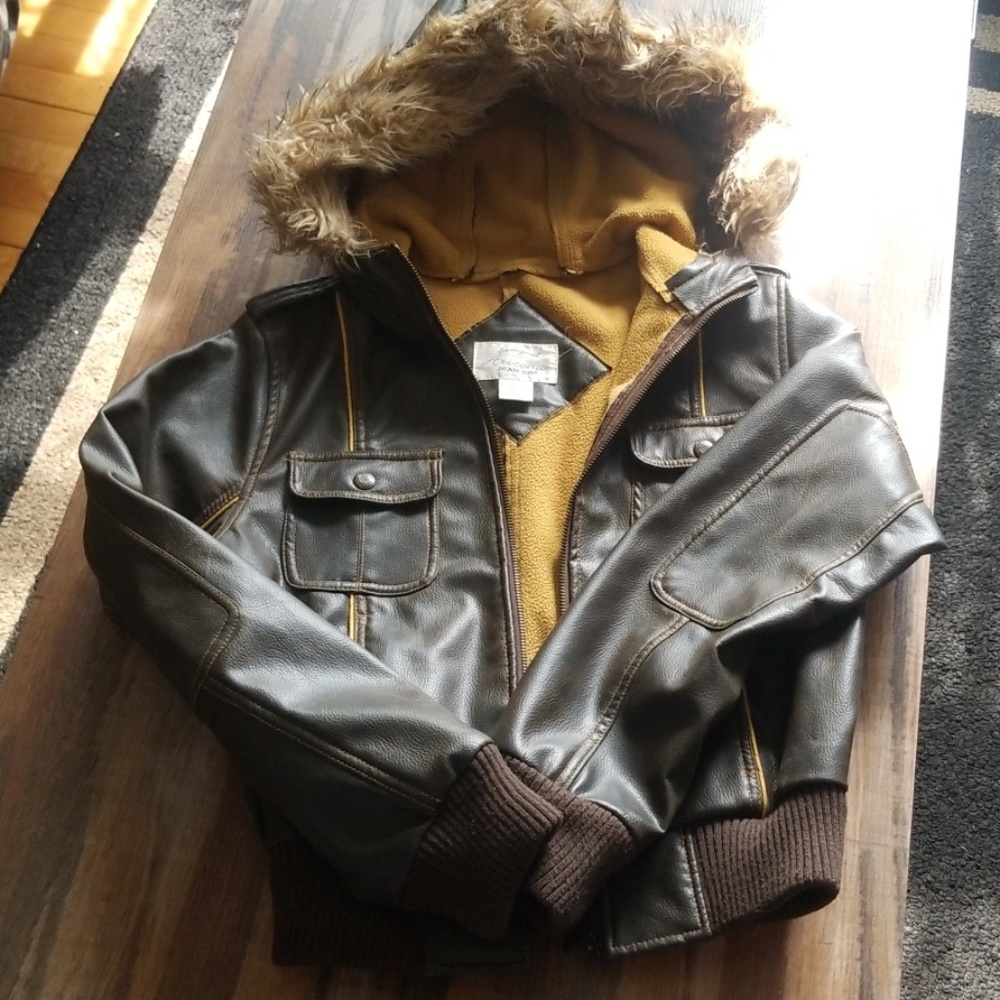Arizona Jean Co. Brown Leather Moto Jacket